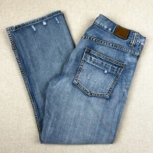 Red Camel Bootcut Jeans Blue Distressed 100% Cotton Denim Men’s 34x30